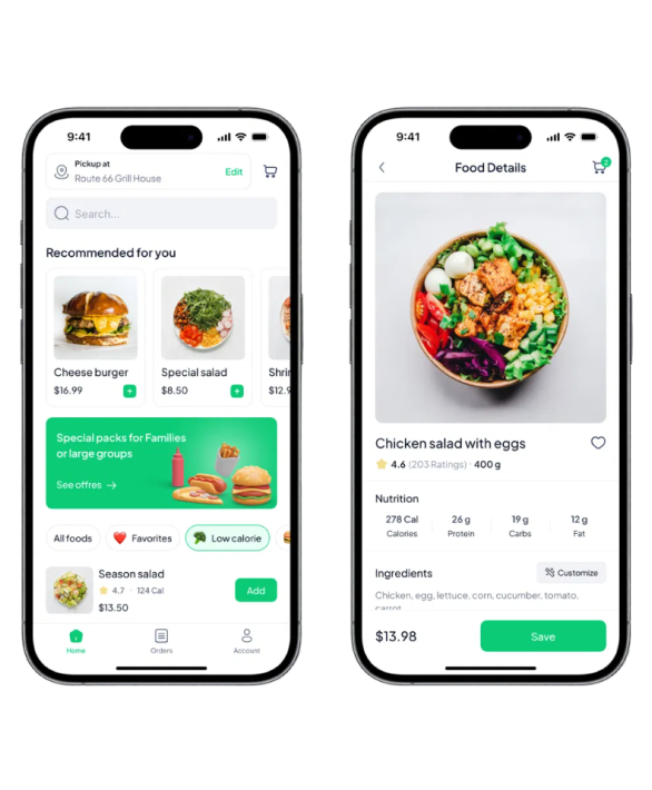 Foodora App Mockup