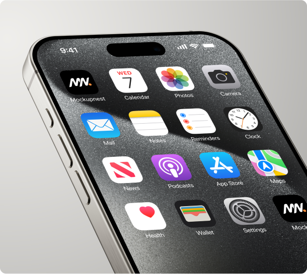 iPhone showing iOS apps