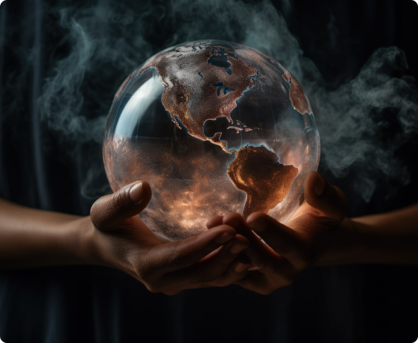 Globe in Hands